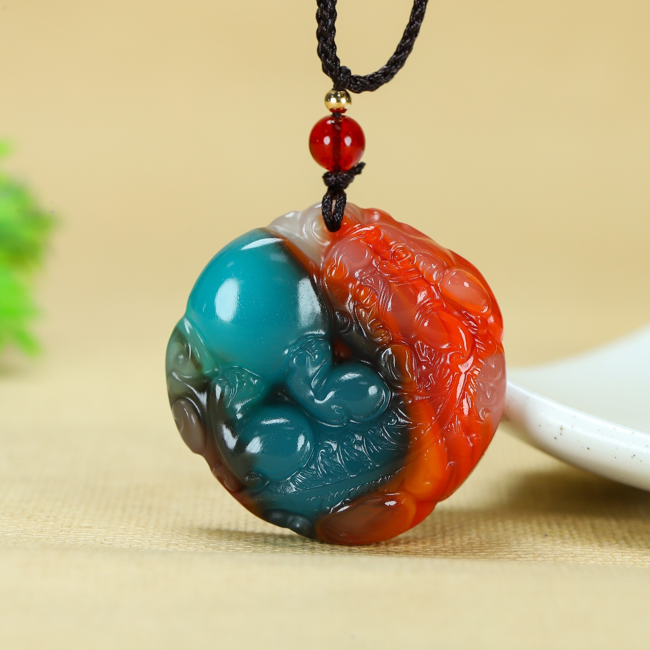 natural stone pixiu pendant necklace jewelry Temu Oman