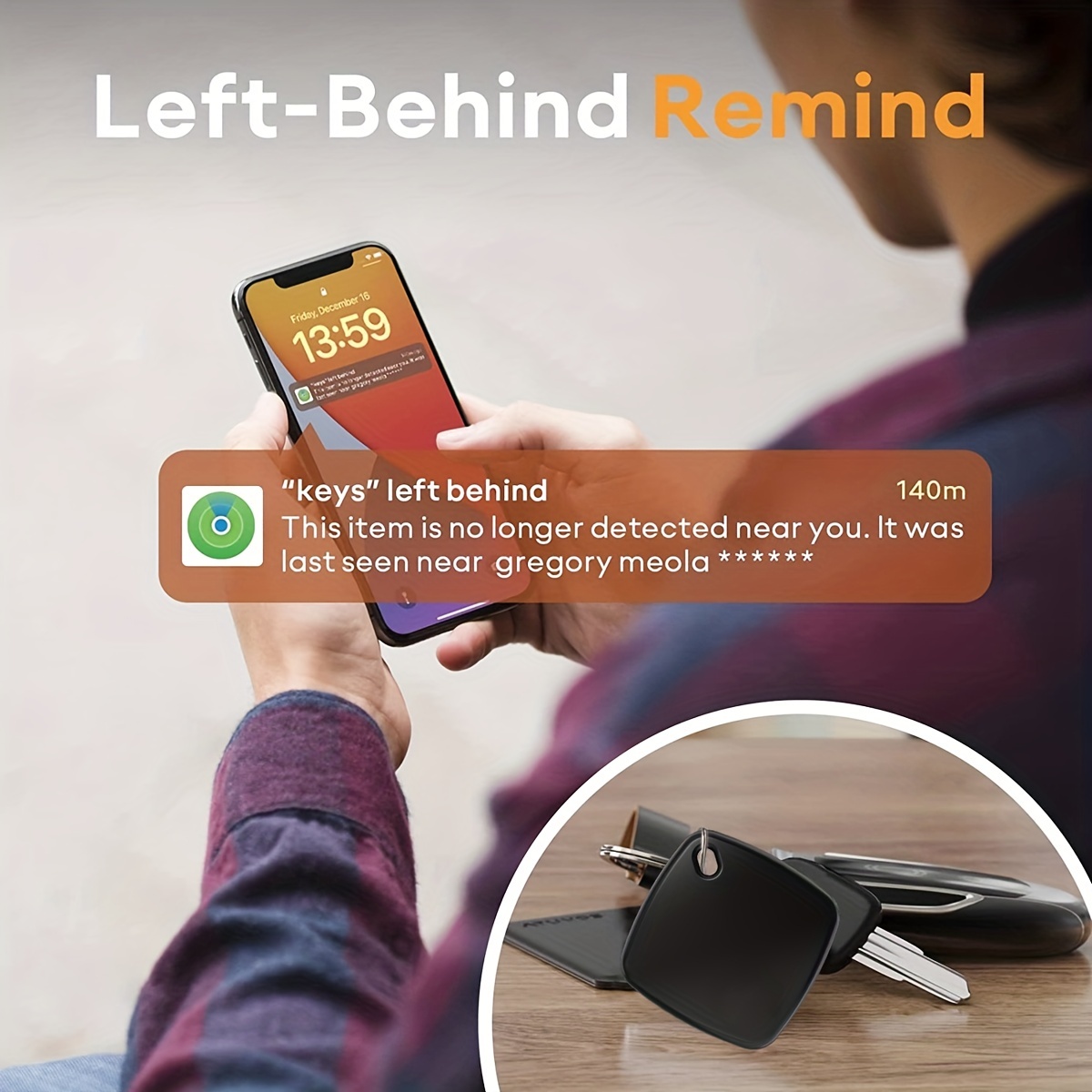 Key Finder, Bluetooth Tracker Locator Pairs with Apple Find My, Item Finder  for Keys,Wallet,Pets,Bag,Backpack and Suitcase, 400ft Range Smart Tracker