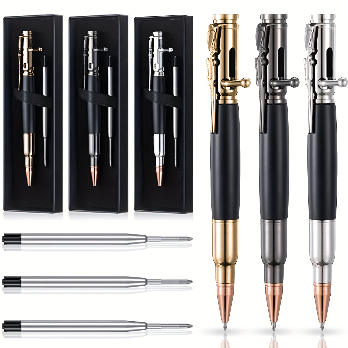 Mini Titanium Gun Bolt Pen: EDC Keychain Pen for Travel, Signatures & More!
