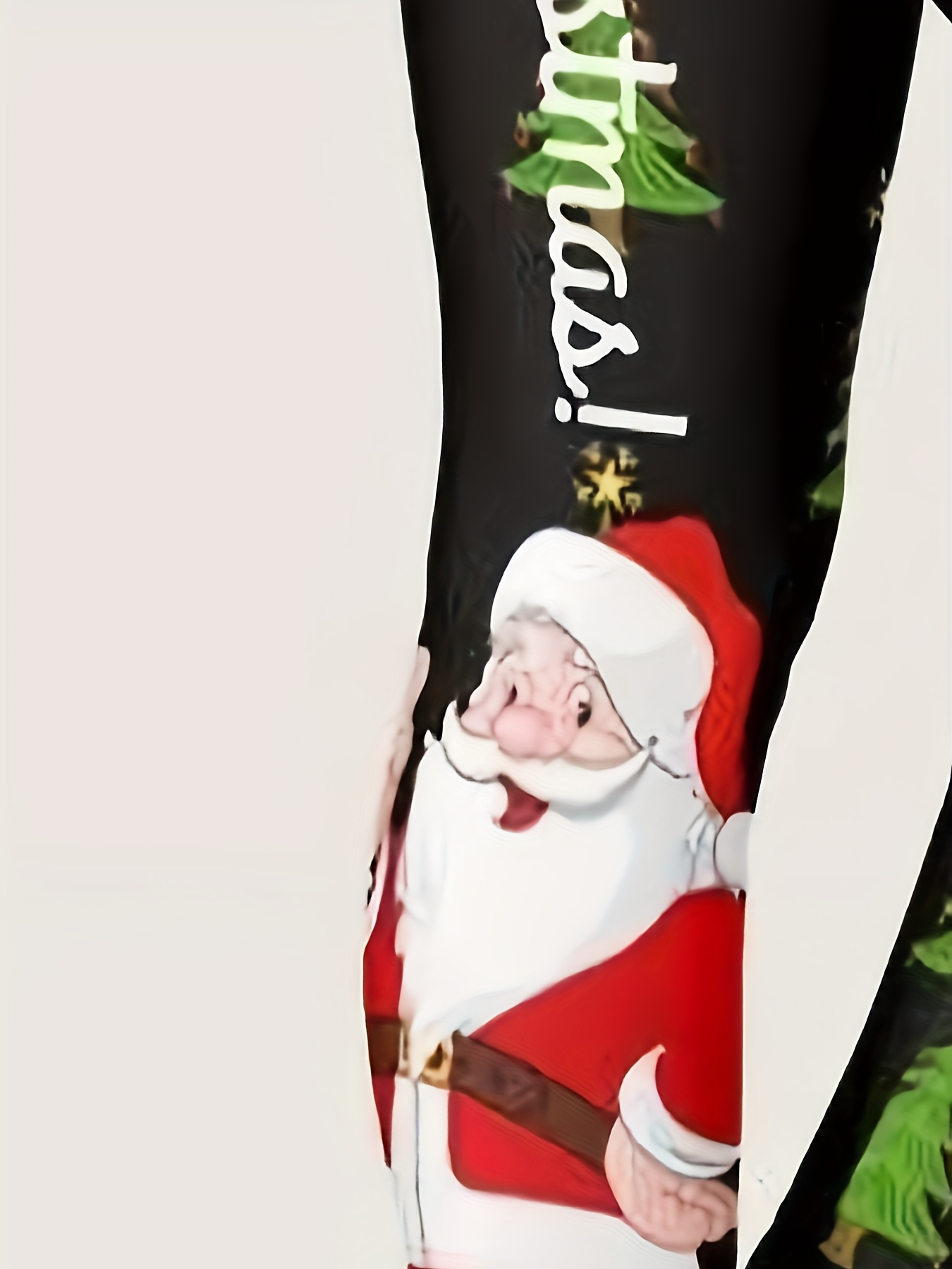 Plus Size Christmas Leggings Women's Plus Santa Claus - Temu