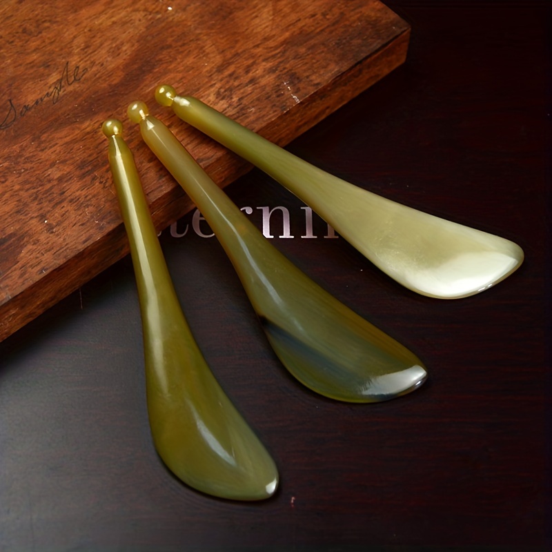 Eye Cream Massage Stick & Rose Essential Set with Gua Sha Board