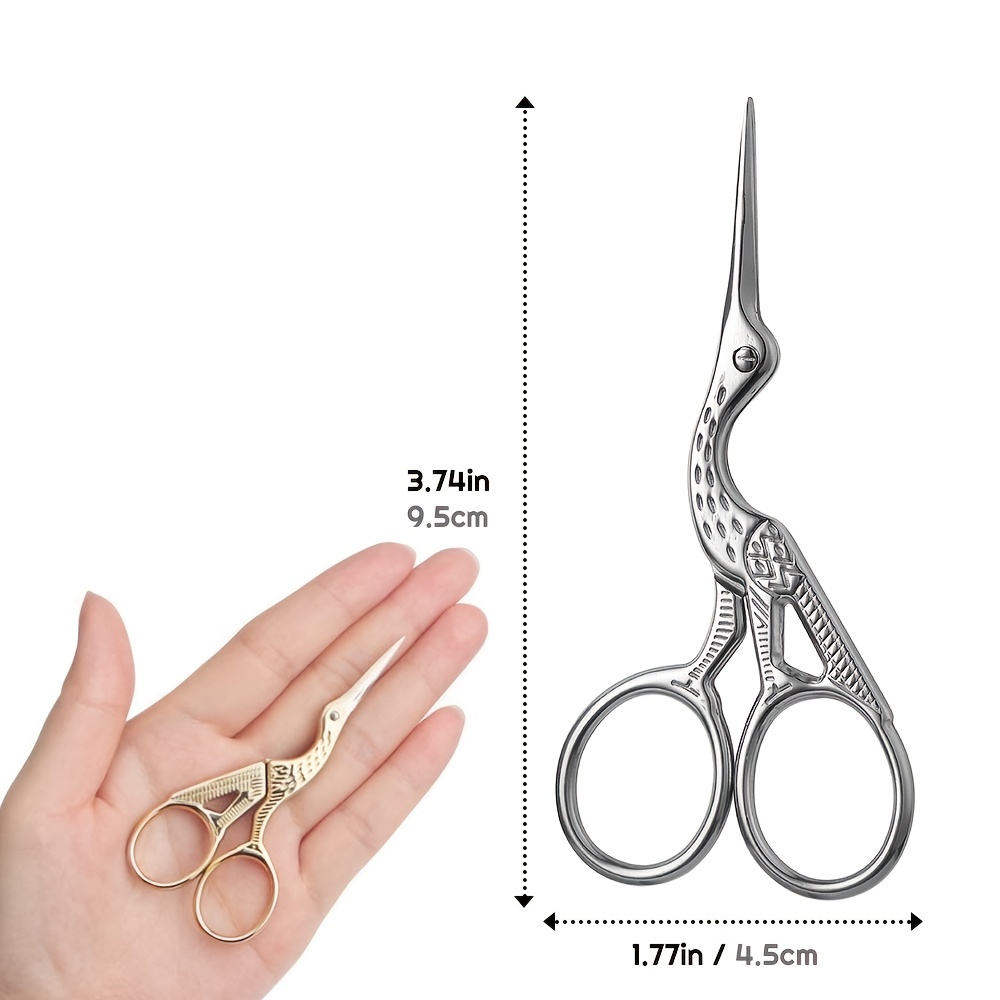 Vintage Sewing Scissors Embroidery Stork Scissors Stainless Steel Tailors  Scissors for Sewing DIY Crafting Needlework Shears