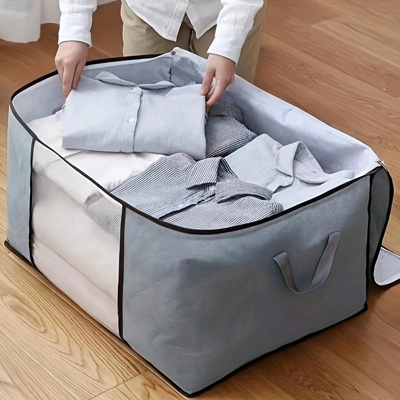 

Simple Large-capacity Storage Bag, Dustproof Foldable Clothes Organizer With Zipper