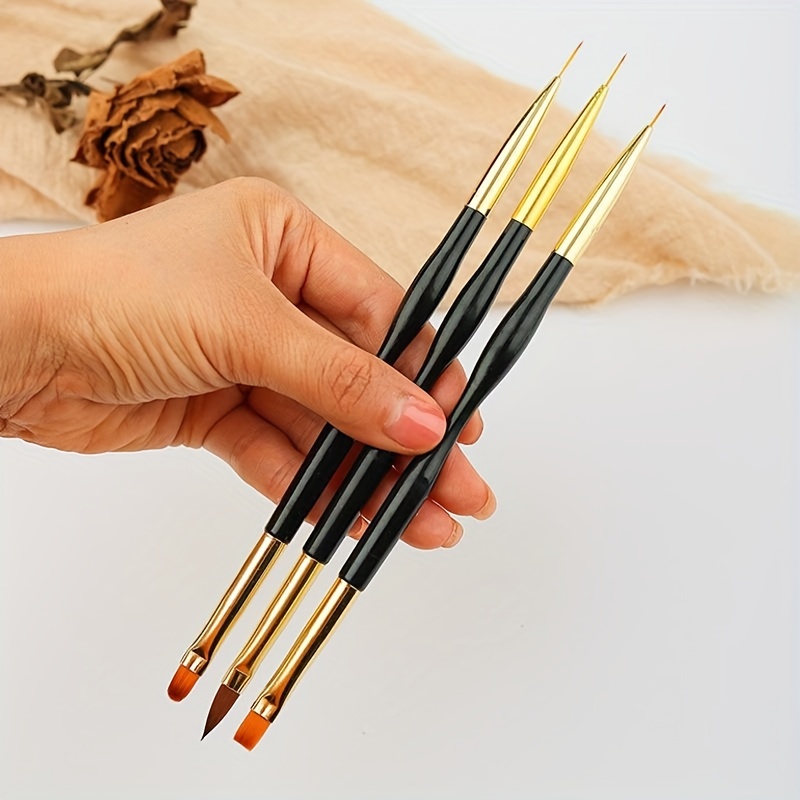 Double Ended Nail Art Brushes Nail Painting Pen Nail Liner - Temu