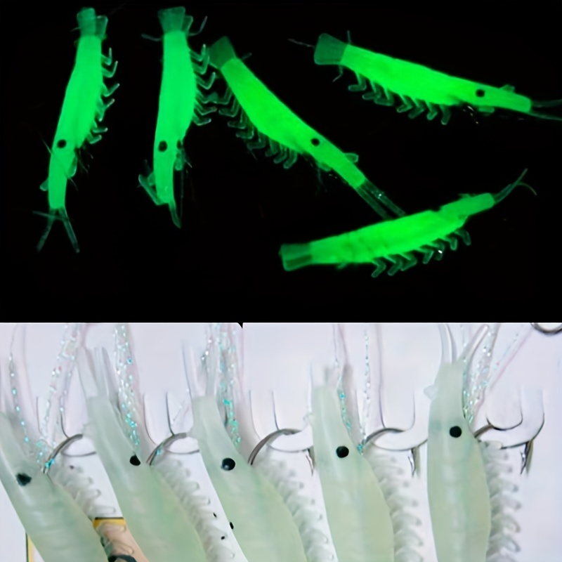 Fishing Jig String 5 Bait Hook Luminous Bionic Shrimp String - Temu Canada