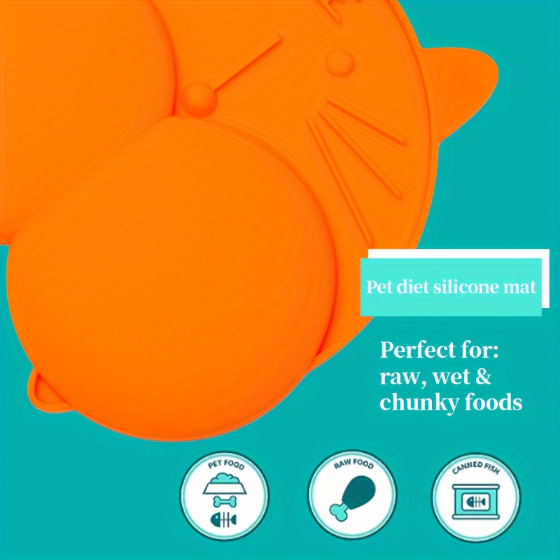 Cat Feeder Slow Feeder Cat Bowl Fish Shaped Silicone - Temu