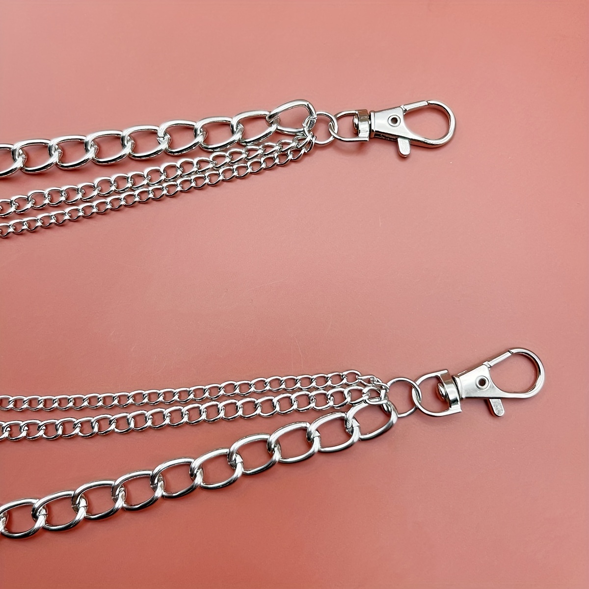 Silver Layered Metal Belt Chain