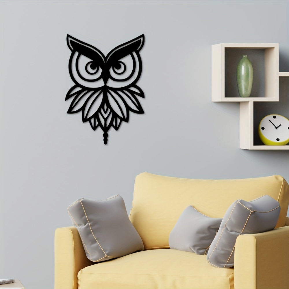 1pc Luxury Owl Wall Decor - Modern Metal Wall Hanging Art for Birthday  Parties, Room Decor & Outdoor Home Decoration