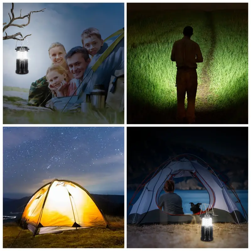 2pcs Portable LED Lights: Brighten Up Your Outdoor Camping Experience With  Battery Powered Handheld Tent Lamp!