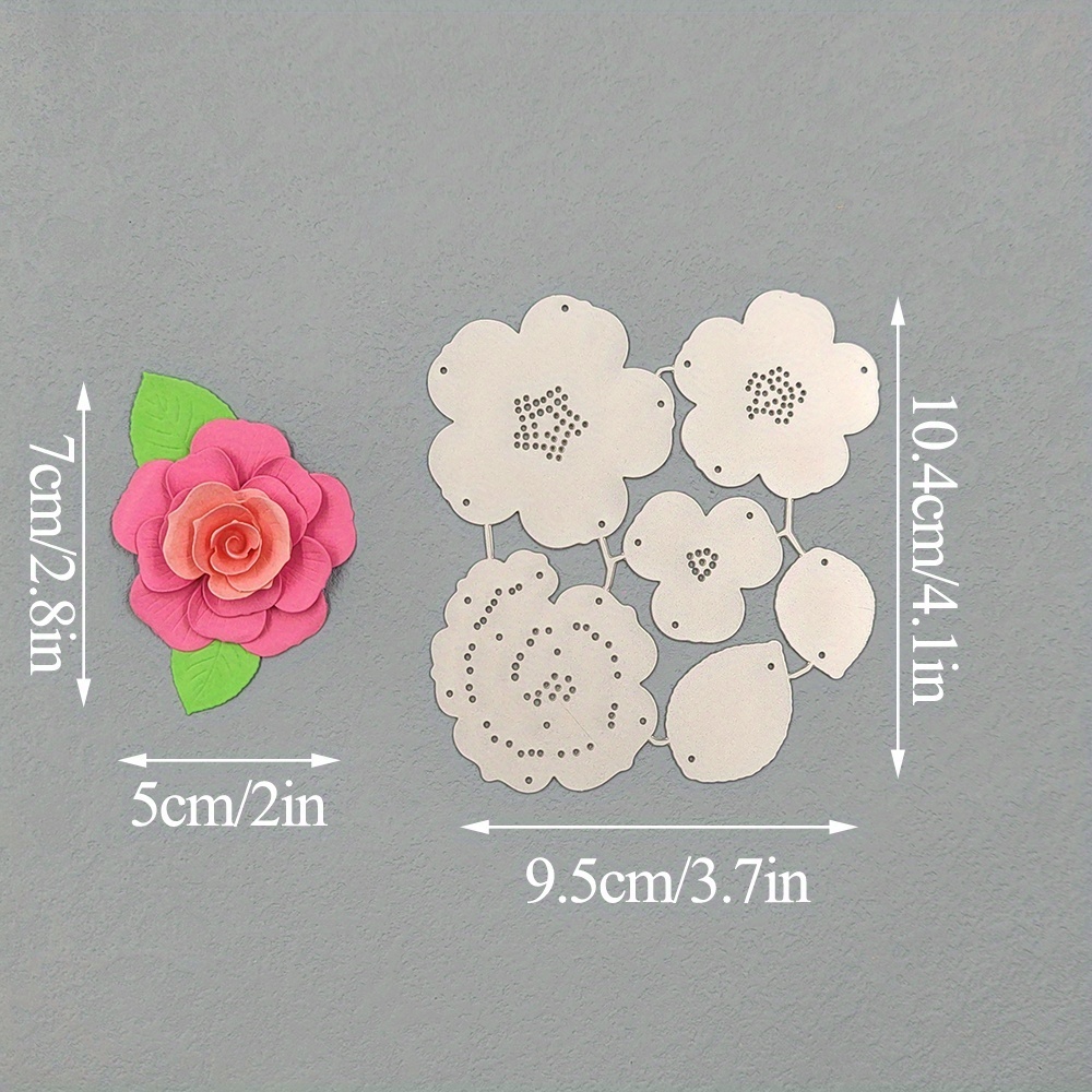 Metal Valentine's Day Flower Die Cuts for Card Making, Rose Flower Love  Words Leaves Lace Cutting Dies for DIY Decor Paper Craft Card Making