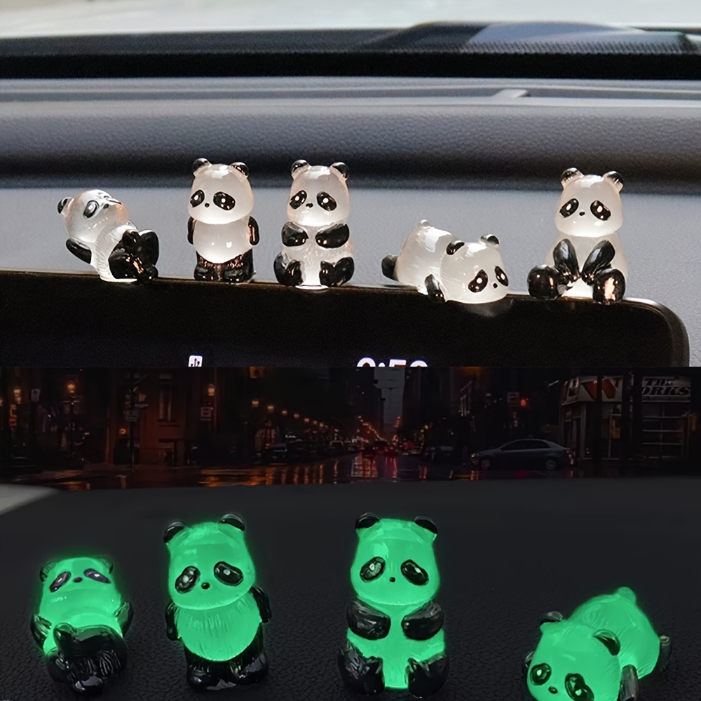 8 teile/los kreative Panda Auto Dekoration DIY Cartoon Armaturen