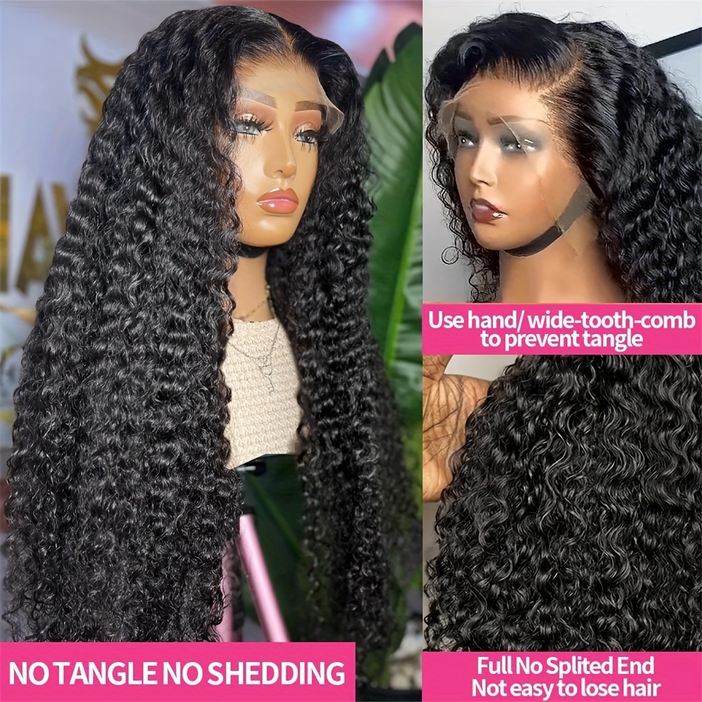 30Inch Deep Curly 13x6 Lace Closure Wig Human Hair Wigs For Women