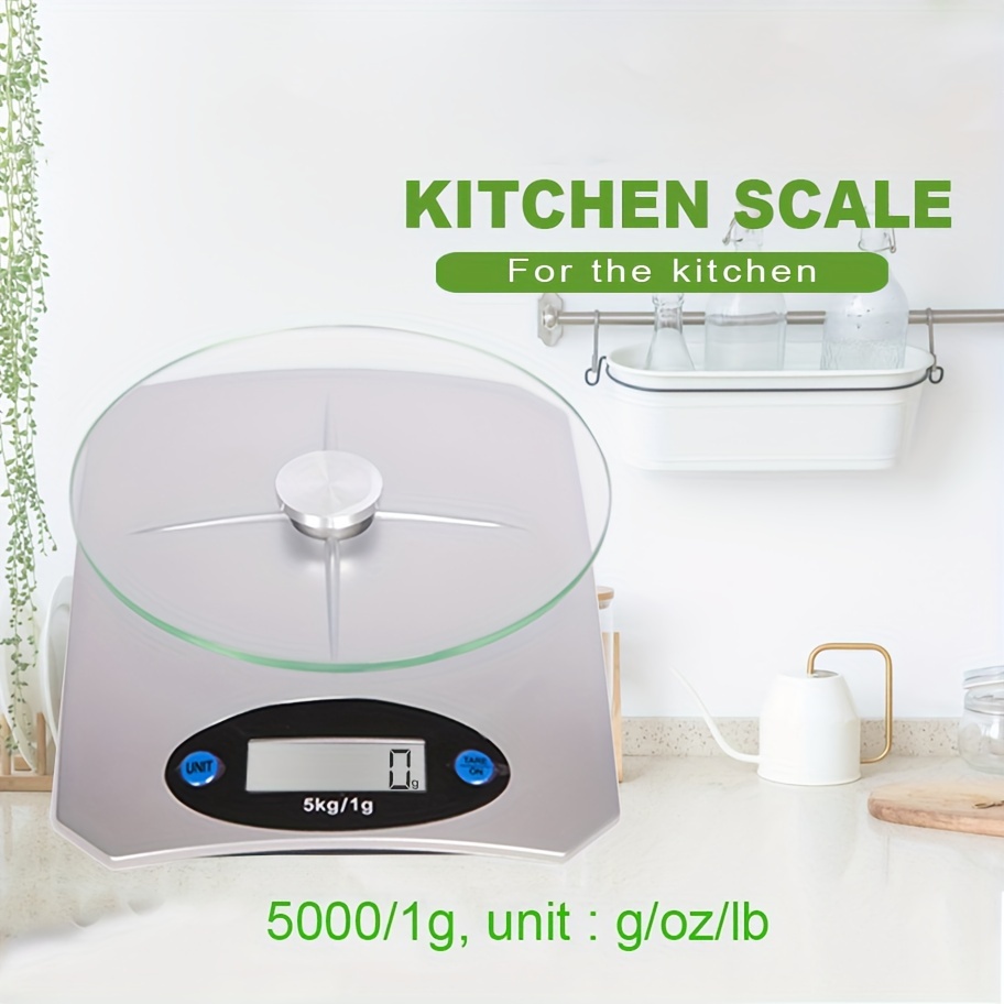 Stainless Steel Kitchen Digital Food Scale, Gram Scale for Weight Loss and  Cooking, Keto, Diet 5Kg Capacity by 1g Accuracy by XIBUZZ 