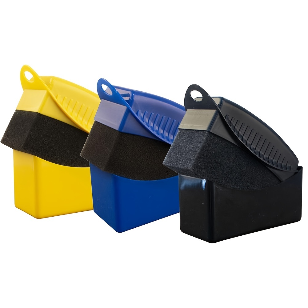 Clzoud Car Wash Kits for Vehicles Tire Brush Glazing Waxing Oiled Sponge Brush Interior Trim Corner Wipe Waxing Sponge Wipe Blue, Size: One Size