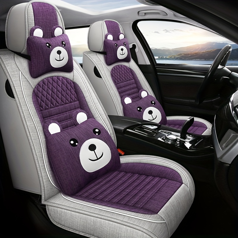 Funda Asiento Coche Cojín Tela Delantero Trasero Alfombrilla - Temu