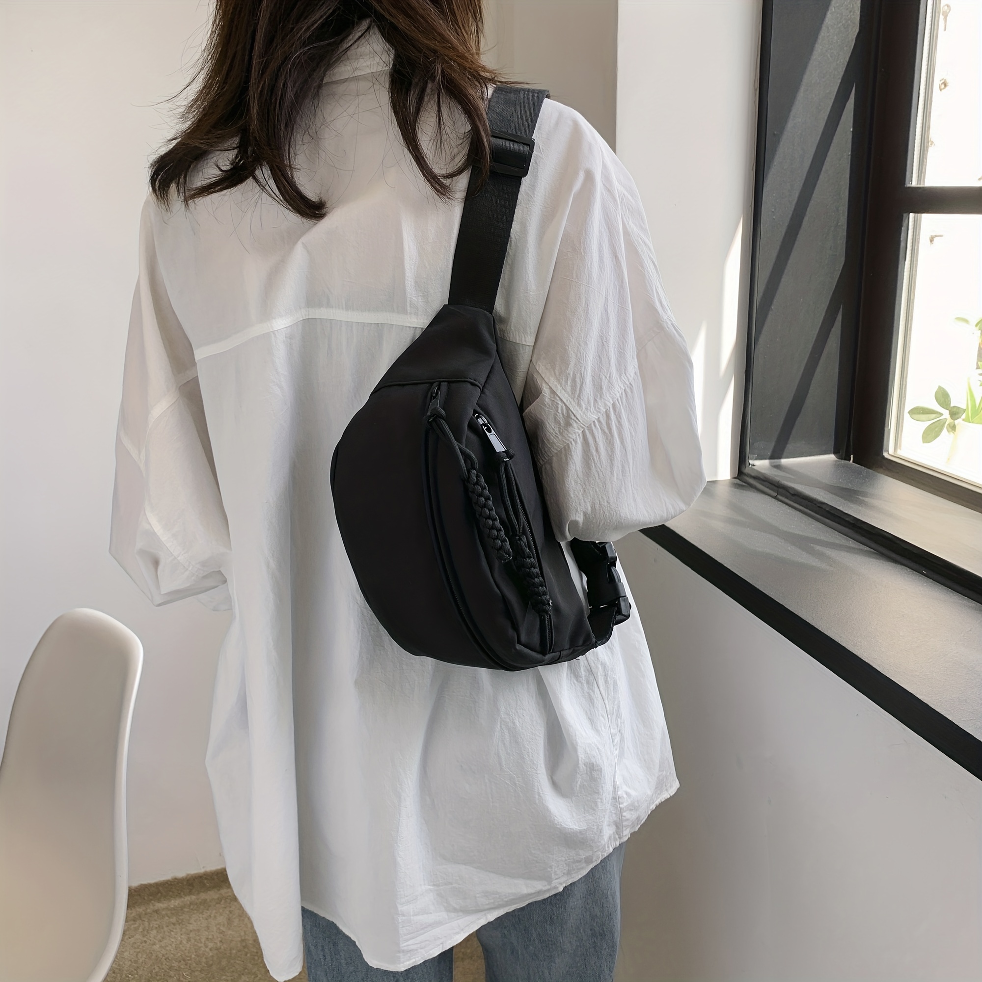 Minimalist Nylon Bag Strap Portable Backpack Chest Strap - Temu