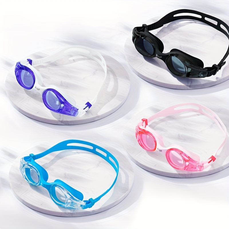Lunettes de natation, (2 Pcs) Lunettes de natation pour enfants avec  Lentille Antibuée et Protection UV, lunettes de natation en silicone avec  pochette portable pour 3 à 16 ans garçons filles enfants 