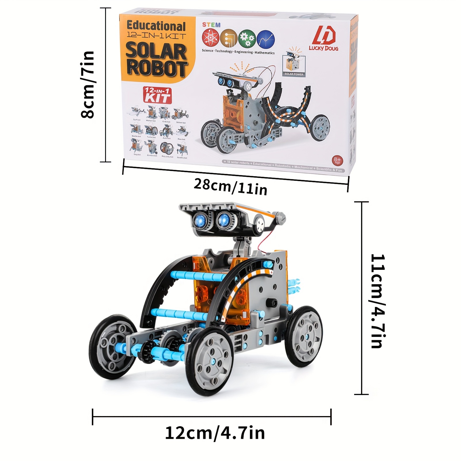 Kit de robot solaire STEM 12 en 1 : Cadeau idéal pour les - Temu Belgium