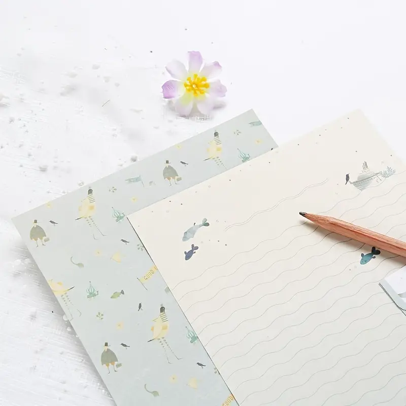 Stationery Writing Paper With Envelopes 6 Letter - Temu