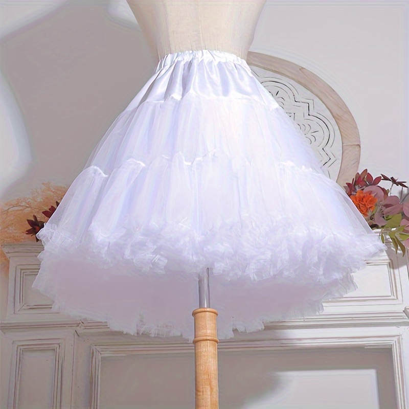Lady 5 Layer Mesh Skirt Bubble Petticoats Swing Tutu Princess Underskirts  Sweet