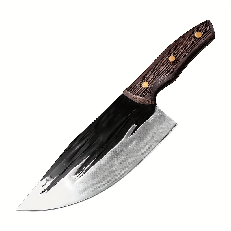 Sharp Wooden Handle Stainless Steel Household Meat Knife Wrought