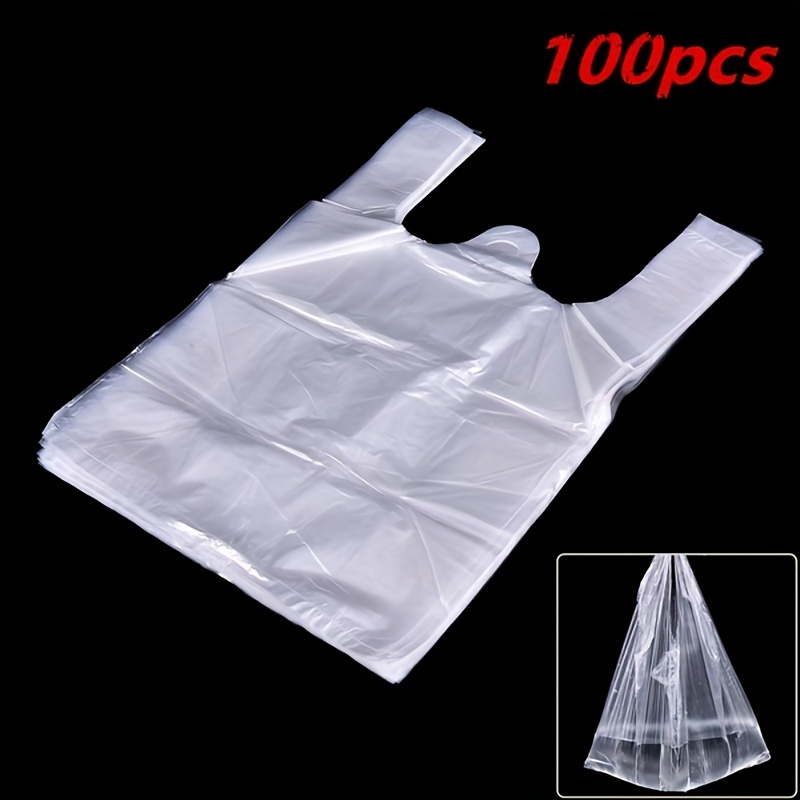 Large Thickened Plastic Bag (white Transparent) For Grocery - Temu