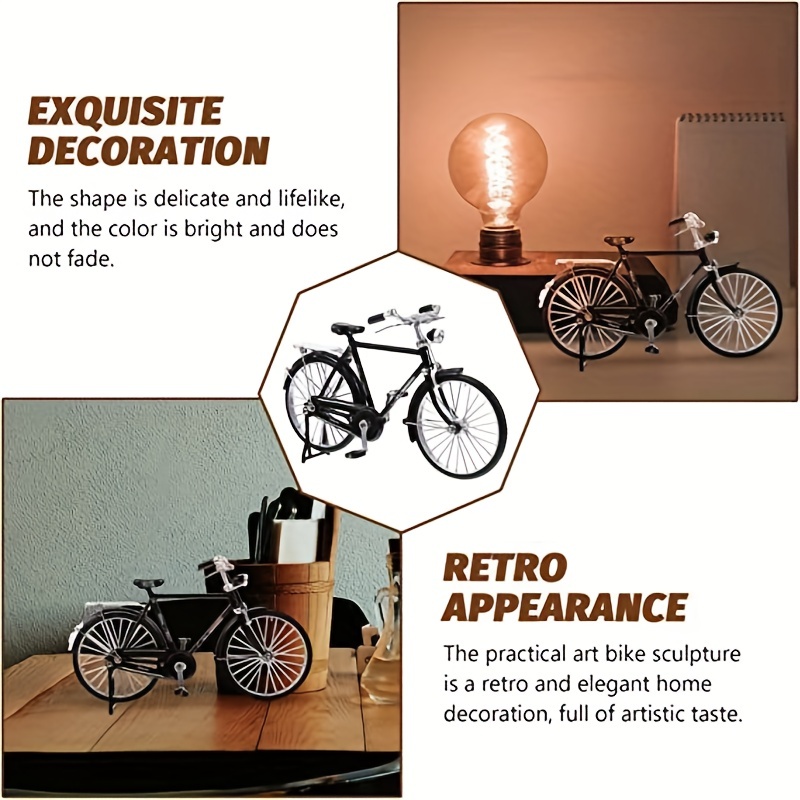 Wnvivi Modèle de Vélo Rose, Ornement D'affichage de Mini Vélo Vintage  Simulé, Réplique de Vélo Miniature à L'échelle 1 : 10 pour la Décoration de  Bureau D'étagère : : Cuisine et Maison