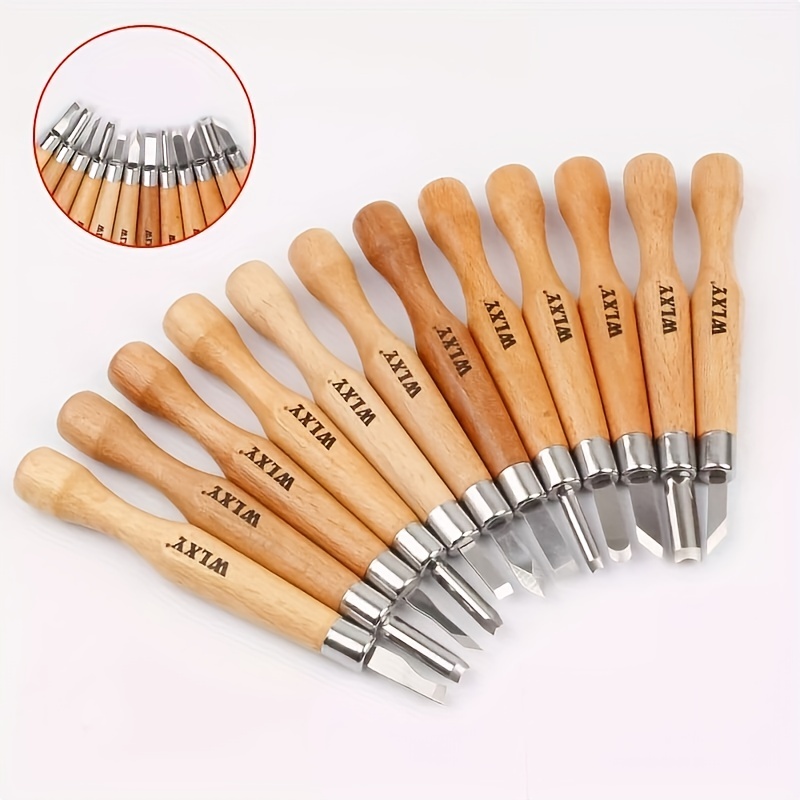 3-12pcs Wood Carving Tool Walnut Wood Carving Knife Wooden