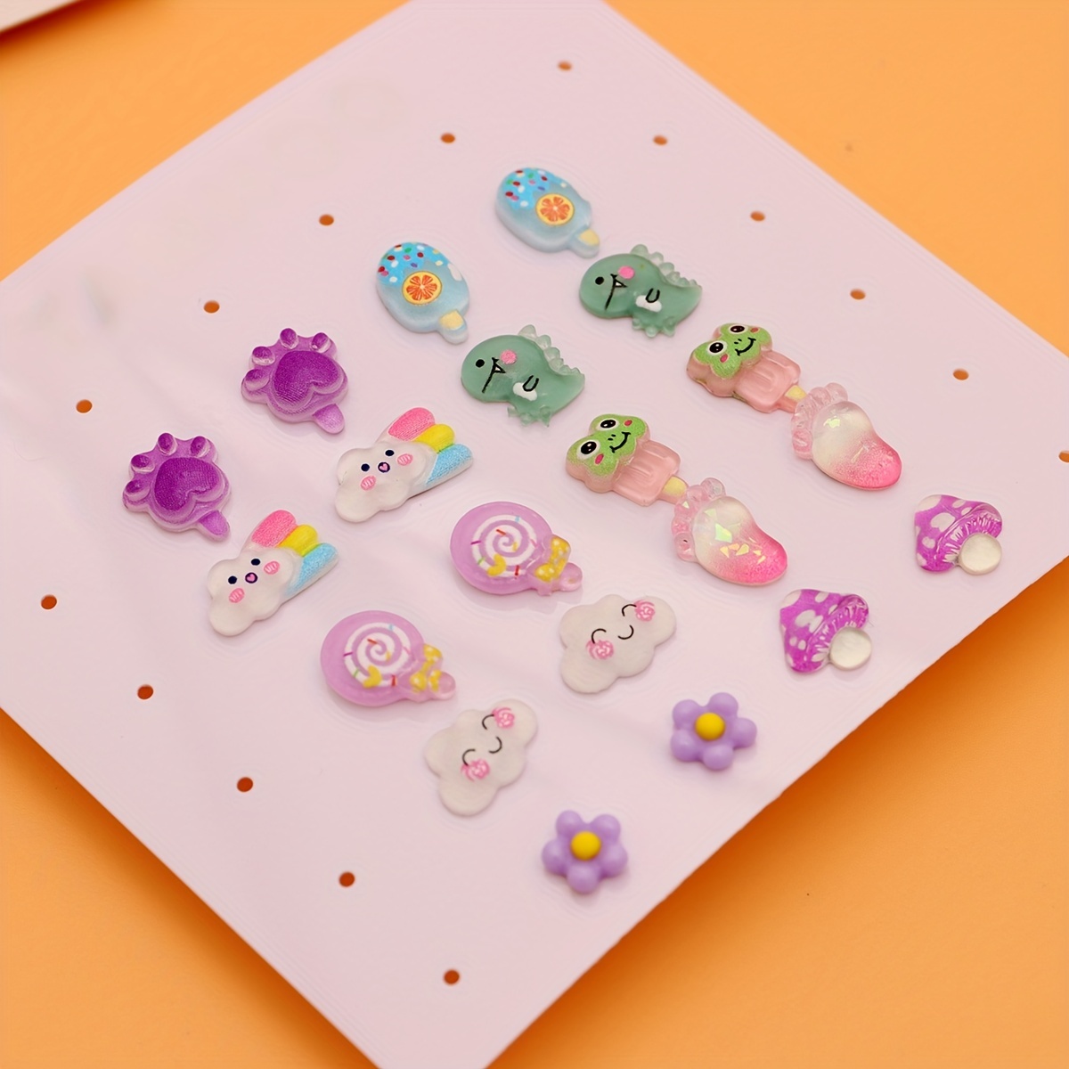 COHEALI 6 Sheets Sticker Earrings for Little Girls Scrapbook