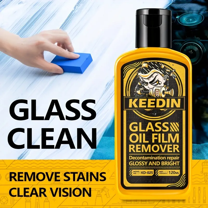 Effortlessly Clean Glass Surfaces with Our Glass Oil Film Remover - Perfect  for Cars, Bathrooms, and More!