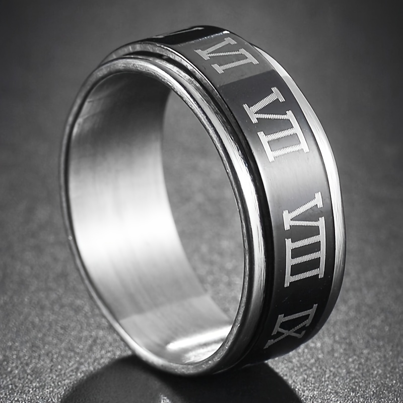 Smart Health Tracker Ring - Roman Numerals Design With Exercise Monitoring & Magnetic Charging