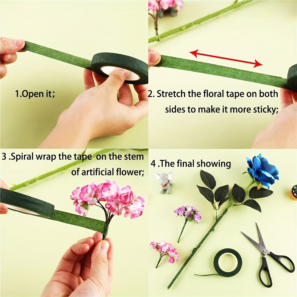 Wide And Floral Tape For Bouquet Stem Wrapping And Floral - Temu