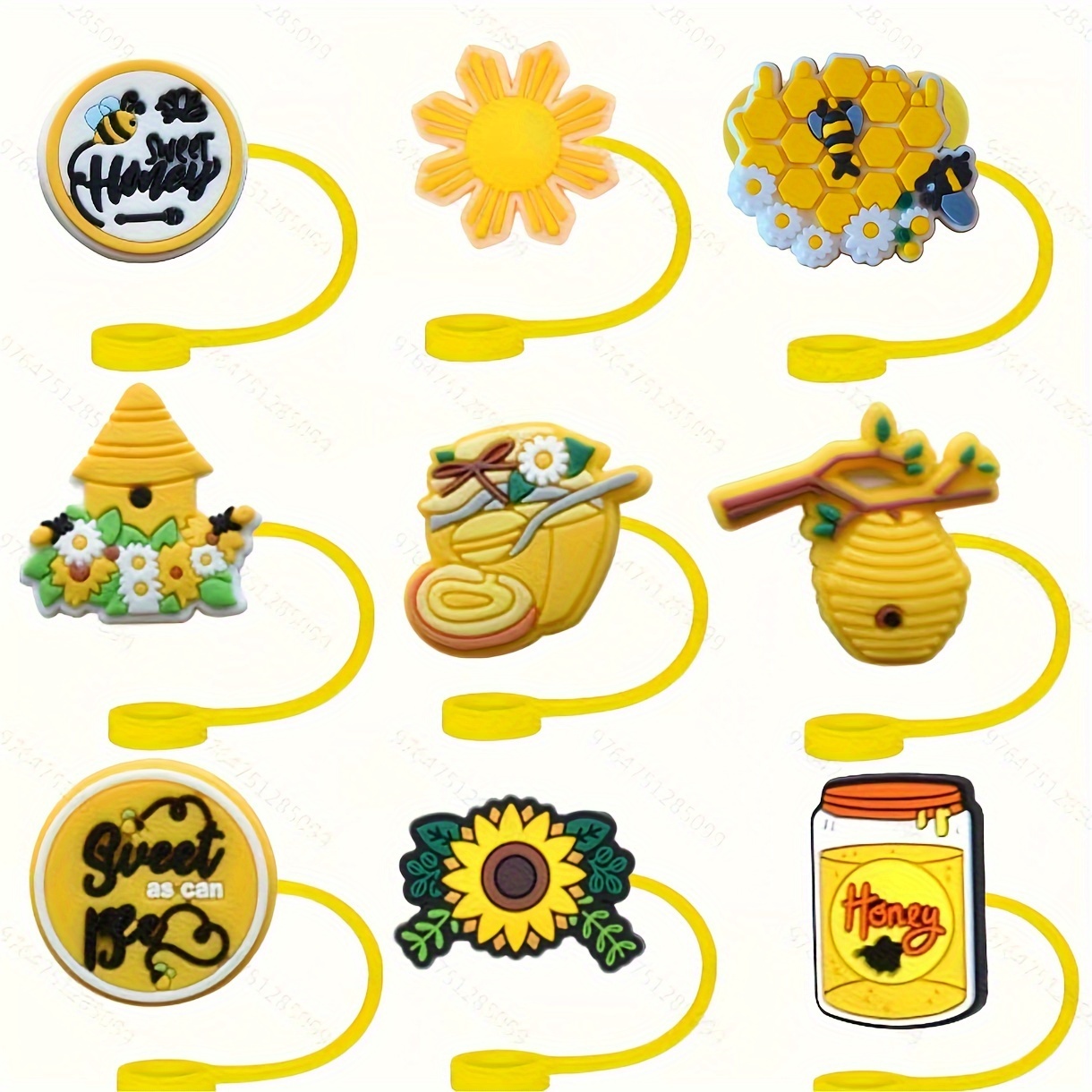 Straw Caps Covers 12Pcs Straw Cover Cap Silicone Straw Toppers Drinking  Straw Tips Lids Cute Animal Fruit Flower Design Straws Plugs for Wedding