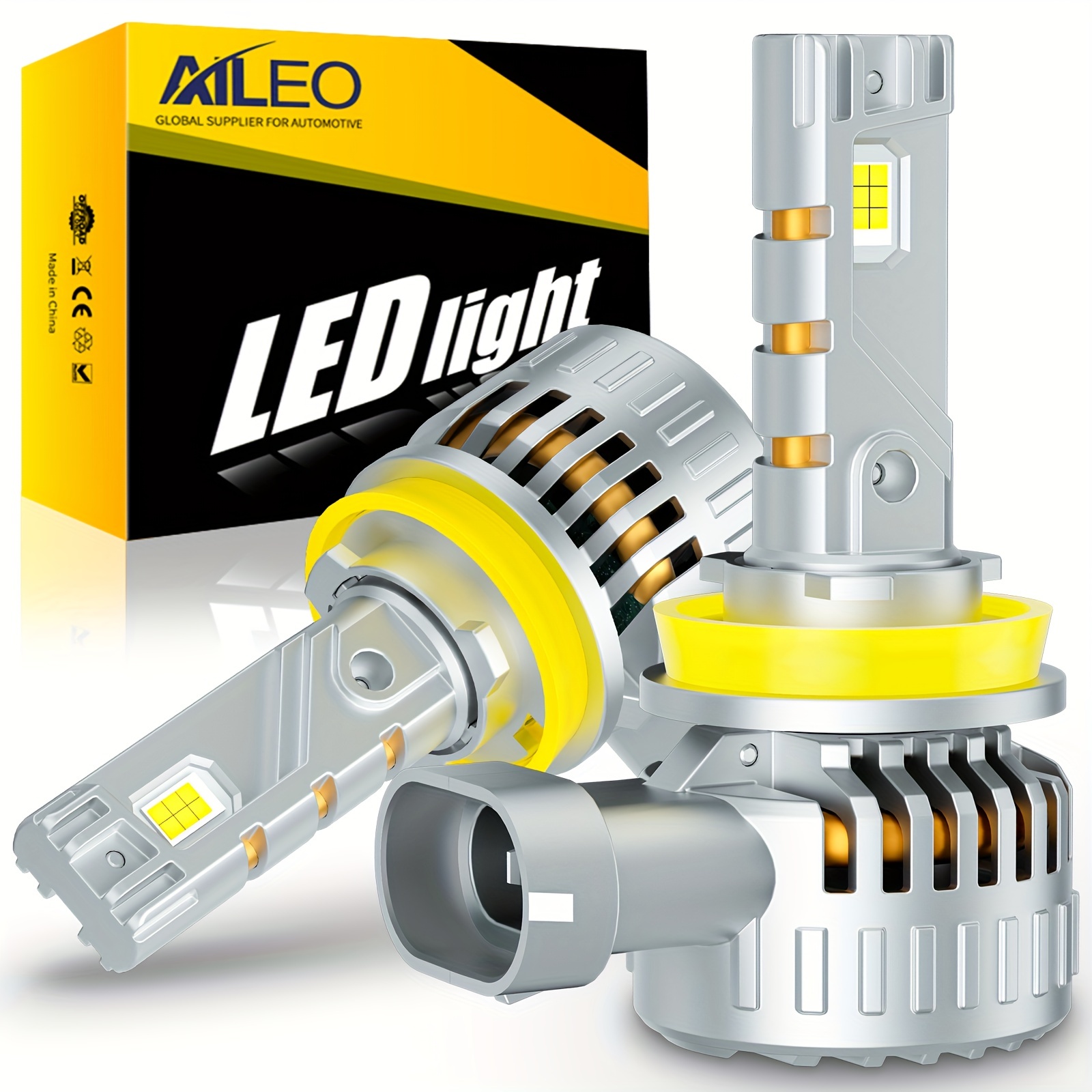 Aileo 2 Stück H11 Led scheinwerferlampen H8 H9 30000lm 600% - Temu Austria