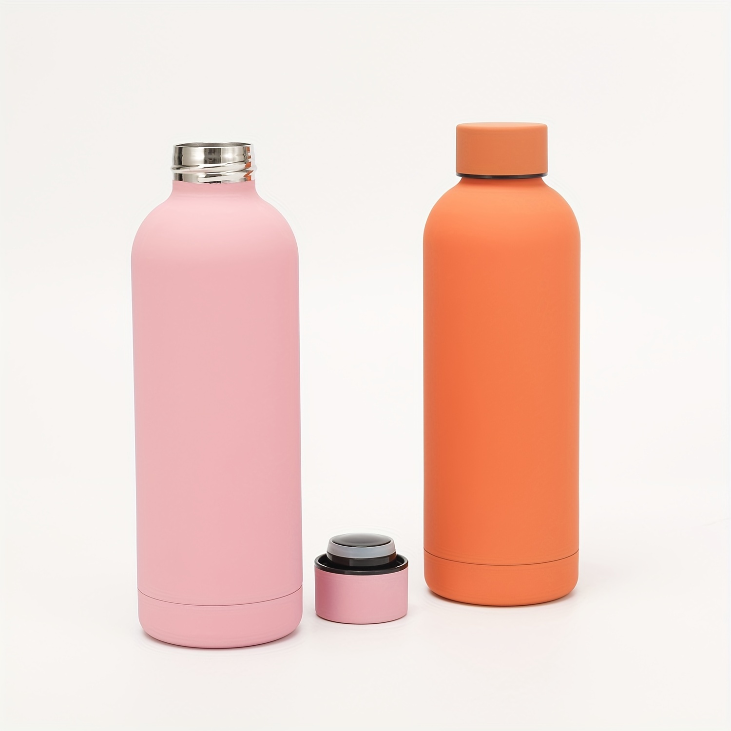 Mainstays 22 oz Pink Plastic Water Bottle with Screw Cap 