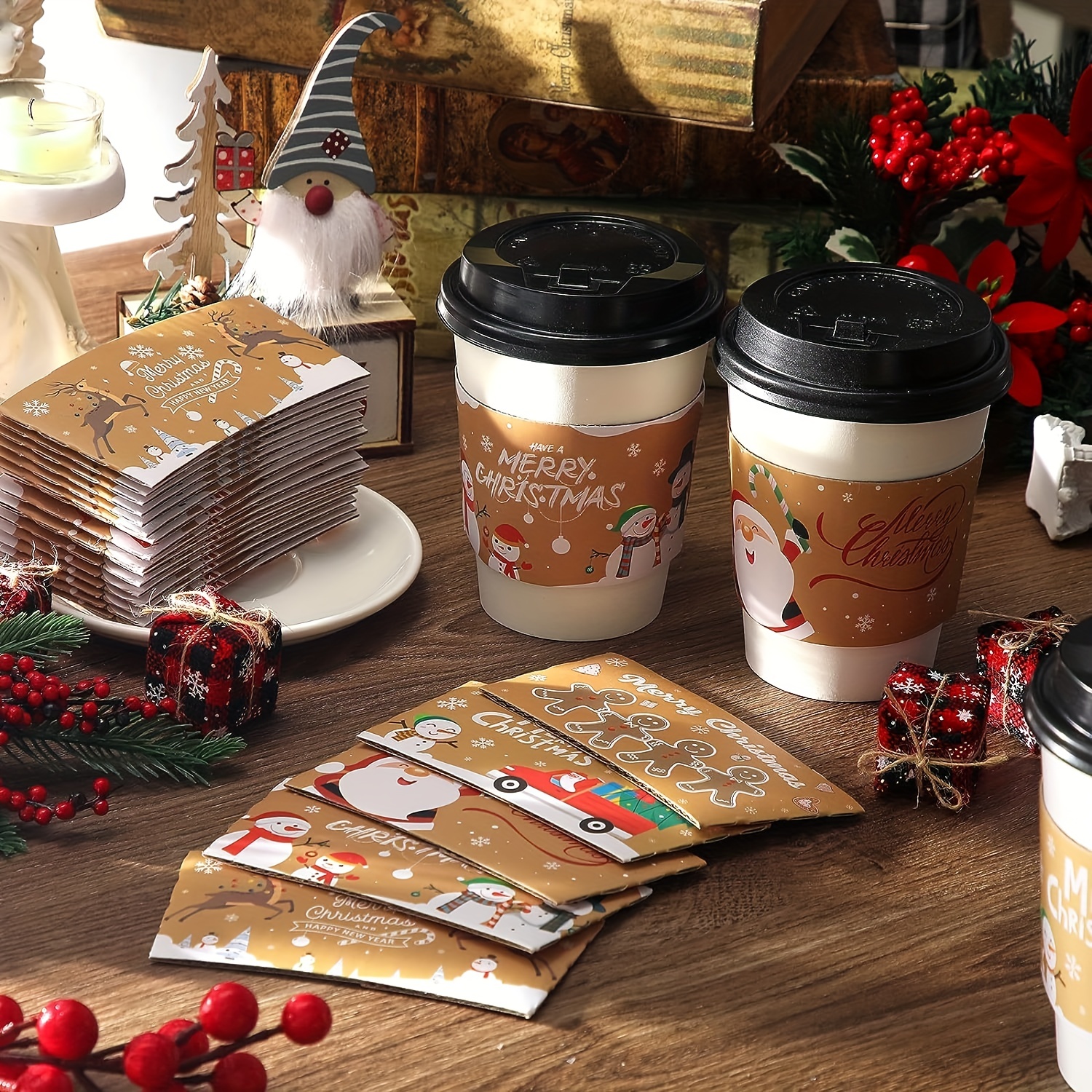 2021 STARBUCKS CHRISTMAS WISHING YOU COFFEE & JOY HOT CUP HOLDER SLEEVE