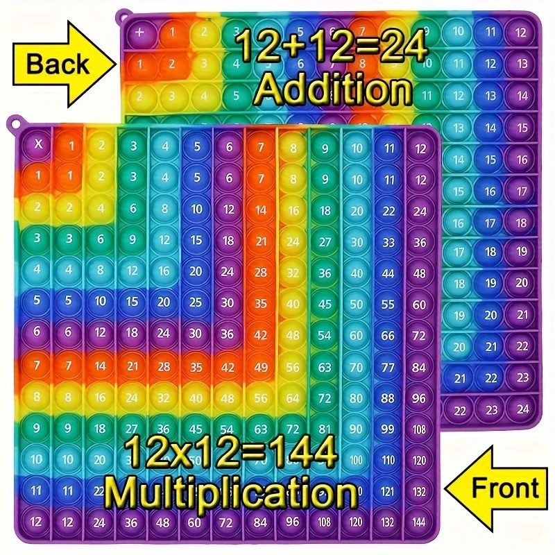​Multiplication Game Table Division Flash Cards 3rd Grade pop-up Fidget  Math Toy, Create Various Math Learning Toy Times Table Number Blocks