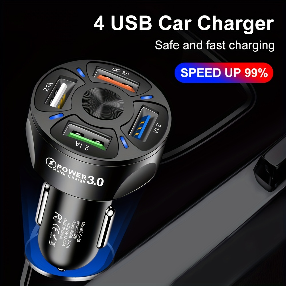 Car Charger, AINOPE Smallest 4.8A All Metal USB Car Charger Port Fast  Charge Car Charger Adapter Flush Fit Compatible with iPhone 15 Pro Max