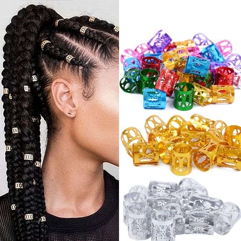 100pcs Dreadlocks Beads Hair Braid Rings Clips Dreadlocks Hair Braiding  Cuffs Hair Rings Decoration Hair Accessories | Shop On Temu And Start  Saving | Temu