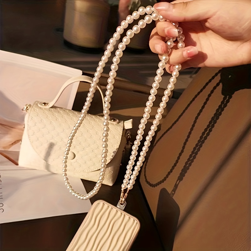 Pearl Shoulder Strap Mini Bag Chain: Add A Touch Of Elegance - Temu