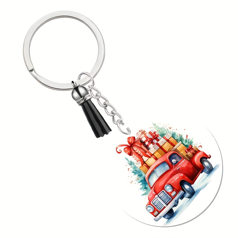 1pc, Acrylic Keychain Blank With Key Rings Tassels Key Chain For Craft,  Bulk Keychain Rings, Acrylic Keychain Rings, Key Chain Kit Christmas Party  Fav