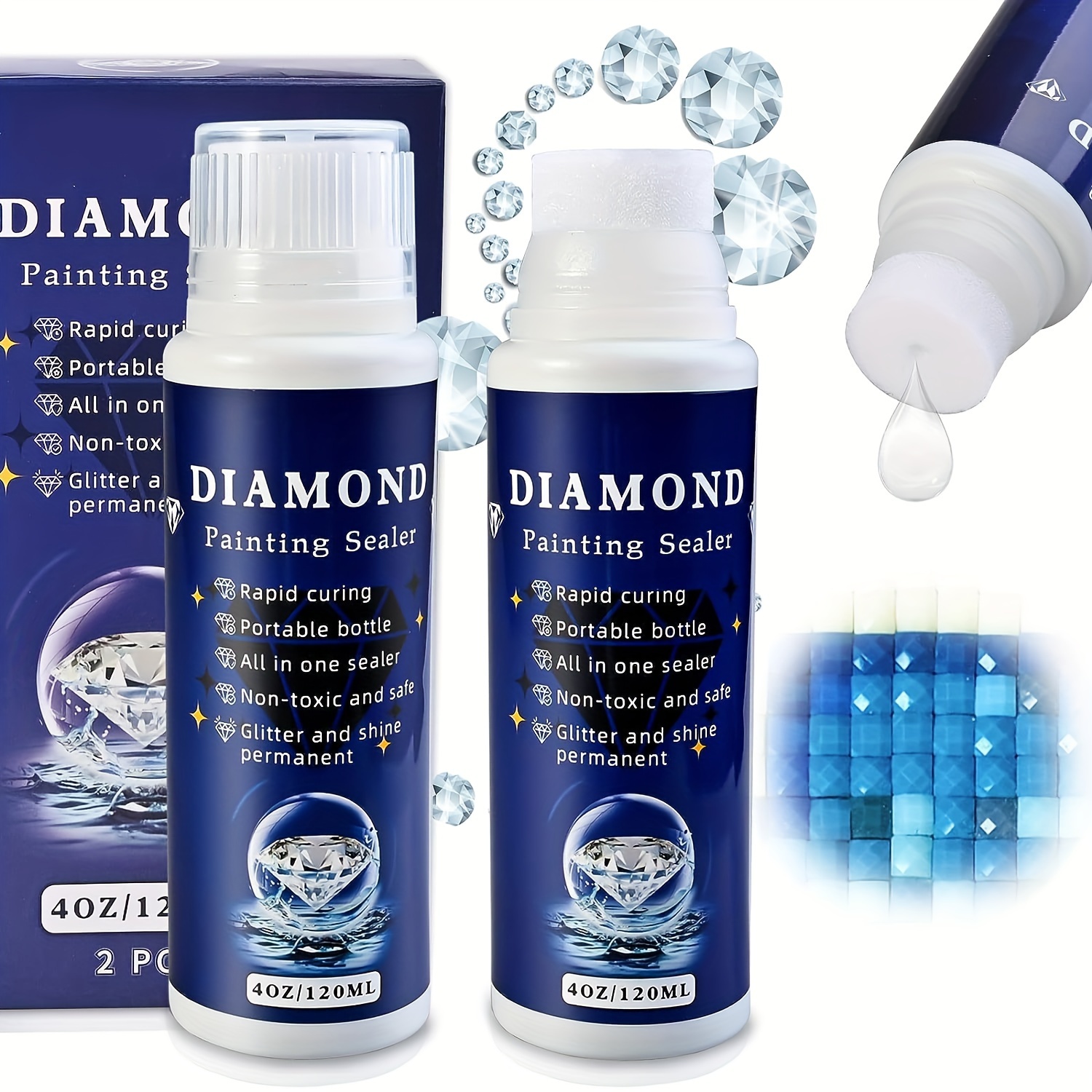 Diamond Painting Sealer Diy Diamond Painting Glue Art Sealer - Temu