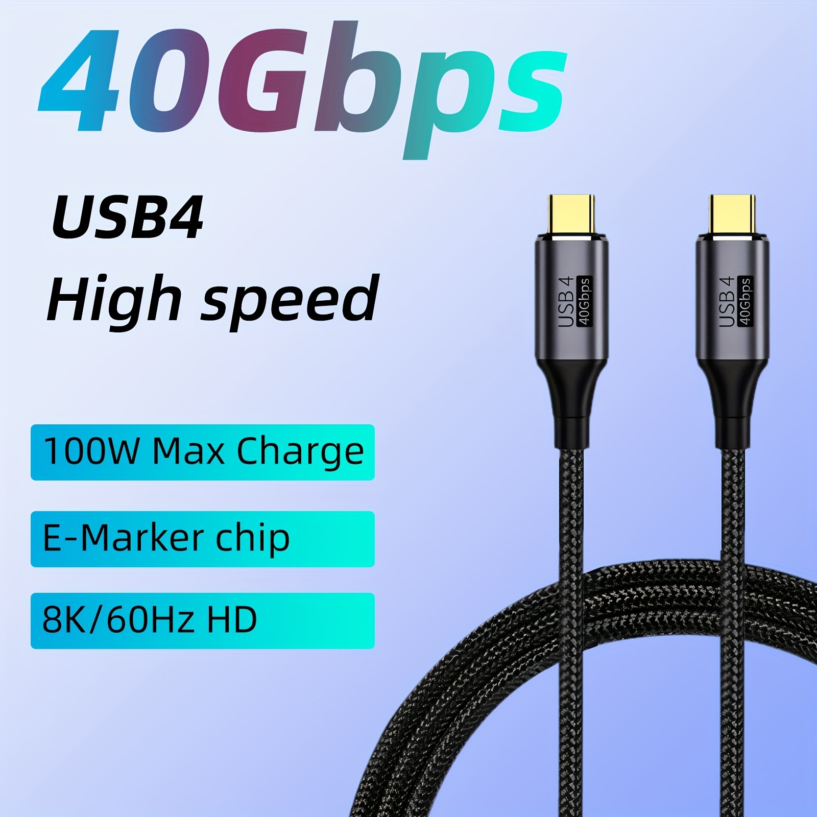 SOOPII USB 4 Cable with LED Display,Supports 8K Video,Max 40Gbps Data  Transfer,240W USB C to USB C Charging Cable,Compatible with lPhone