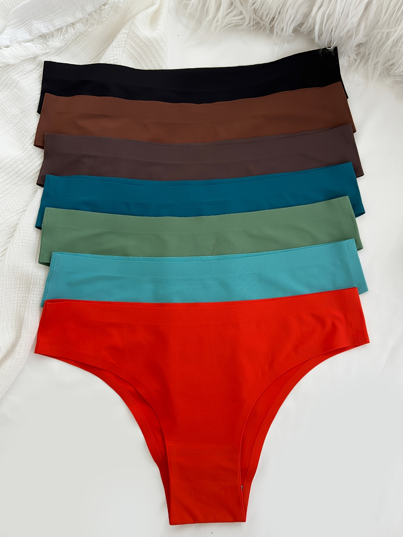 PACK OF 6 MULTICOLOR Women's Cotton Hipster Seamless Panty Ladies