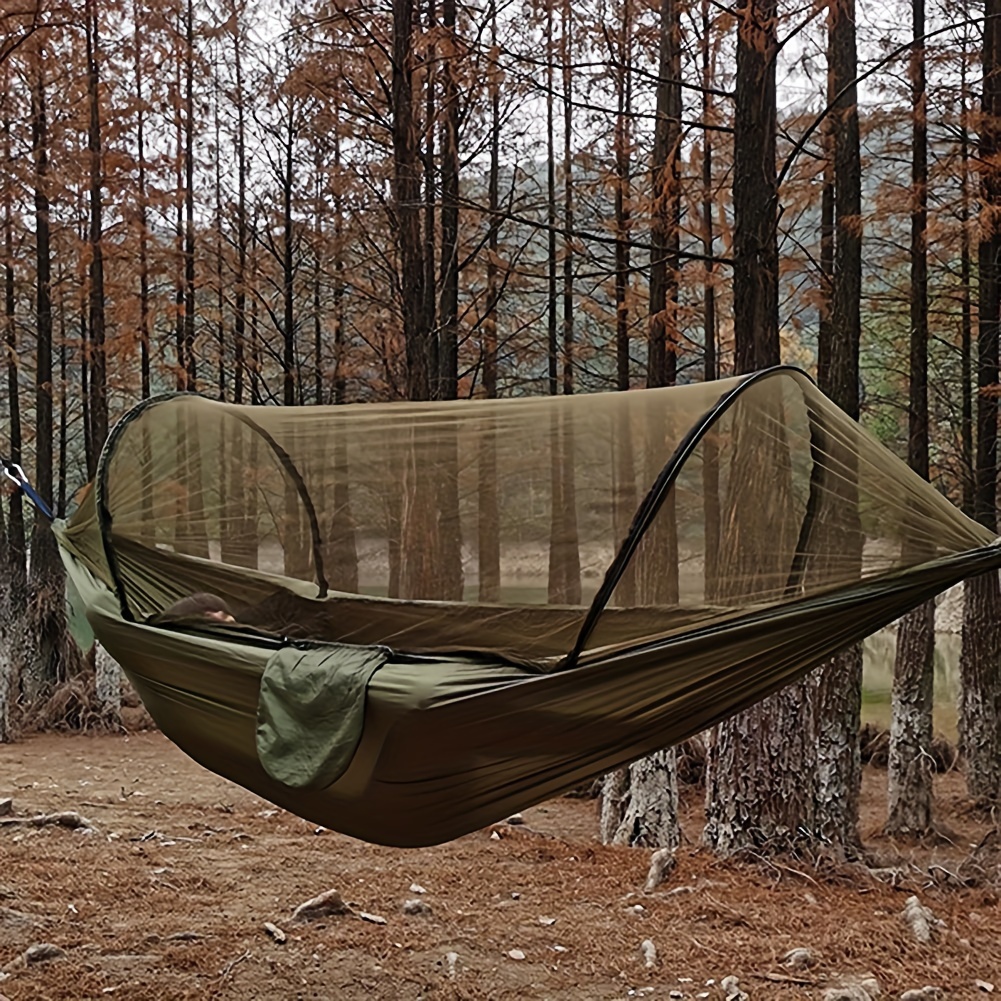 1-2 personas al aire libre mosquitera paracaídas hamaca camping cama para  dormir columpio silla doble