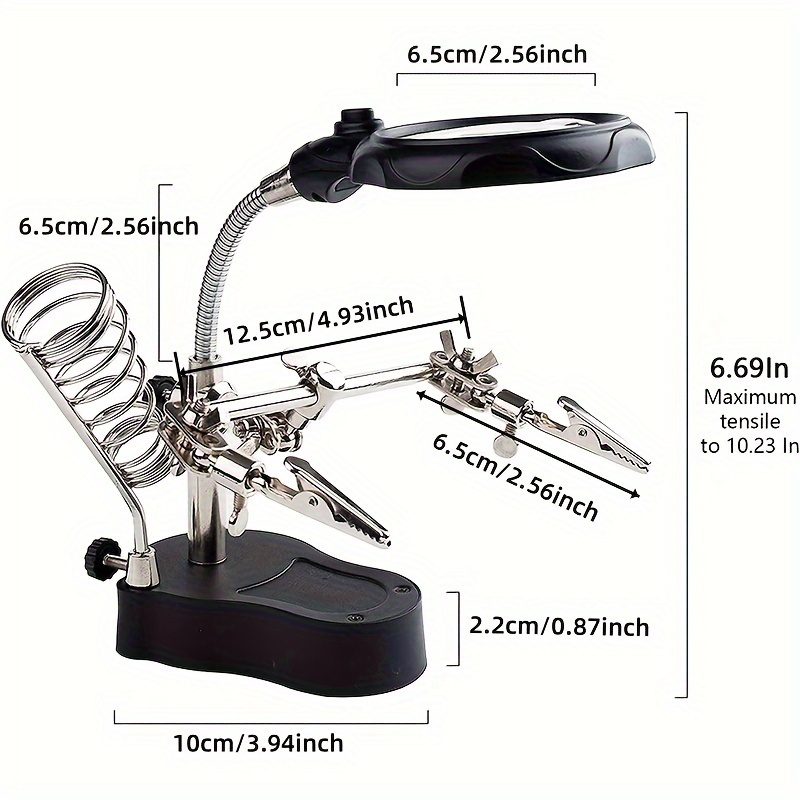 Head-mounted Magnifying Glass With Led Light Jewelry Magnifying