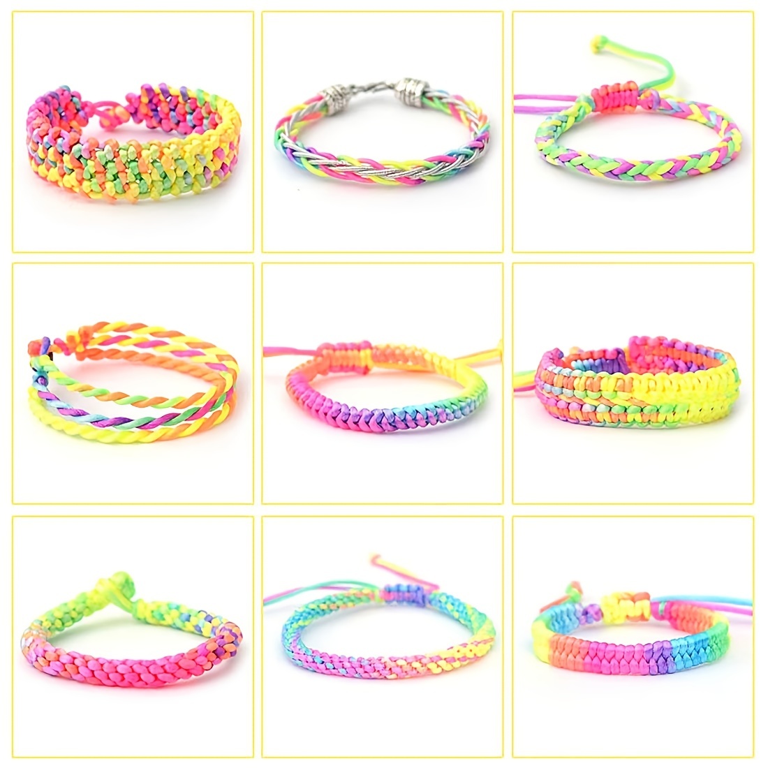 Rainbow Color Elastic Cord Beading Thread Stretch String For