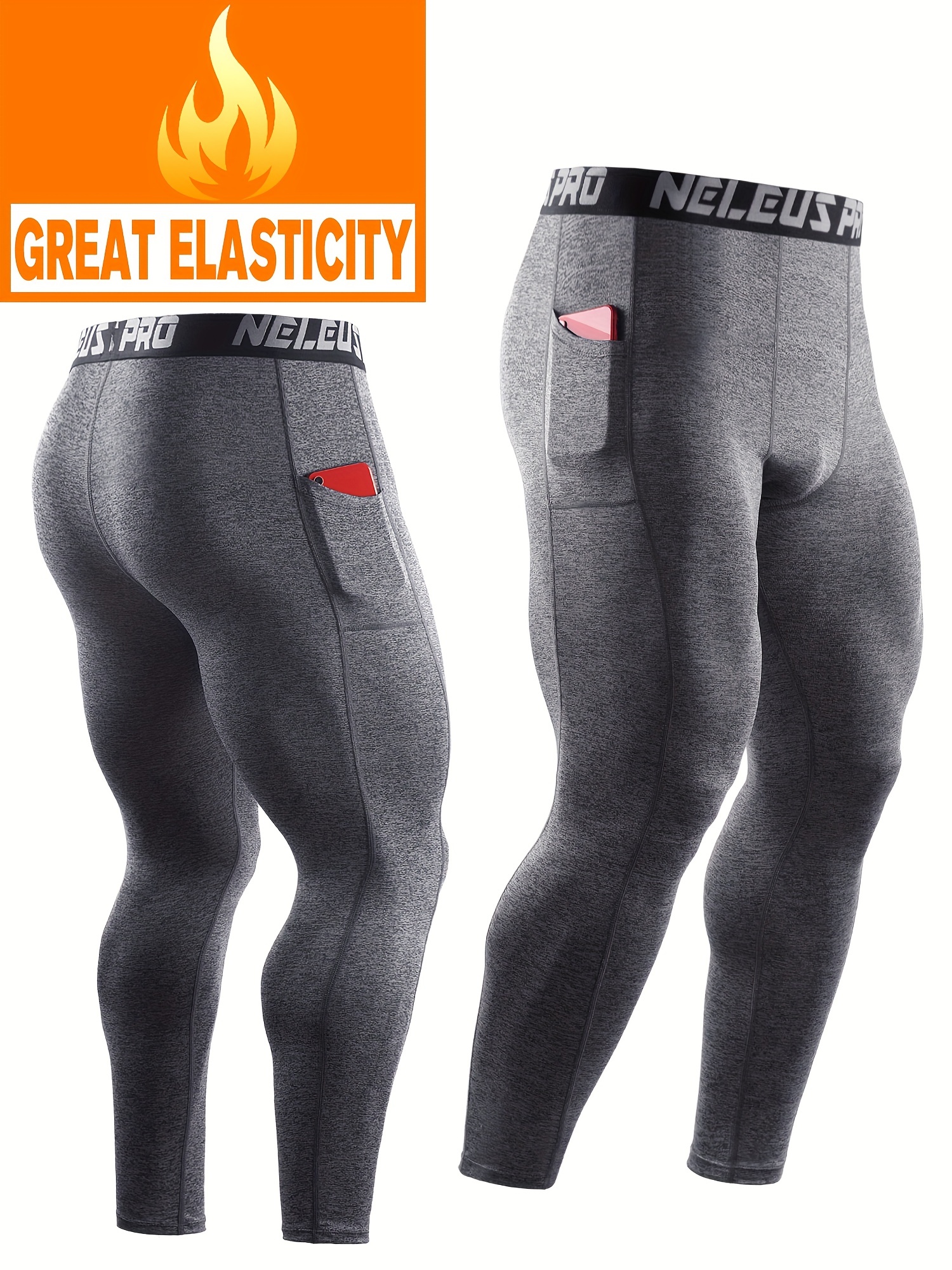 NELEUS Mens Dry Fit Compression Pants Workout Running Leggings