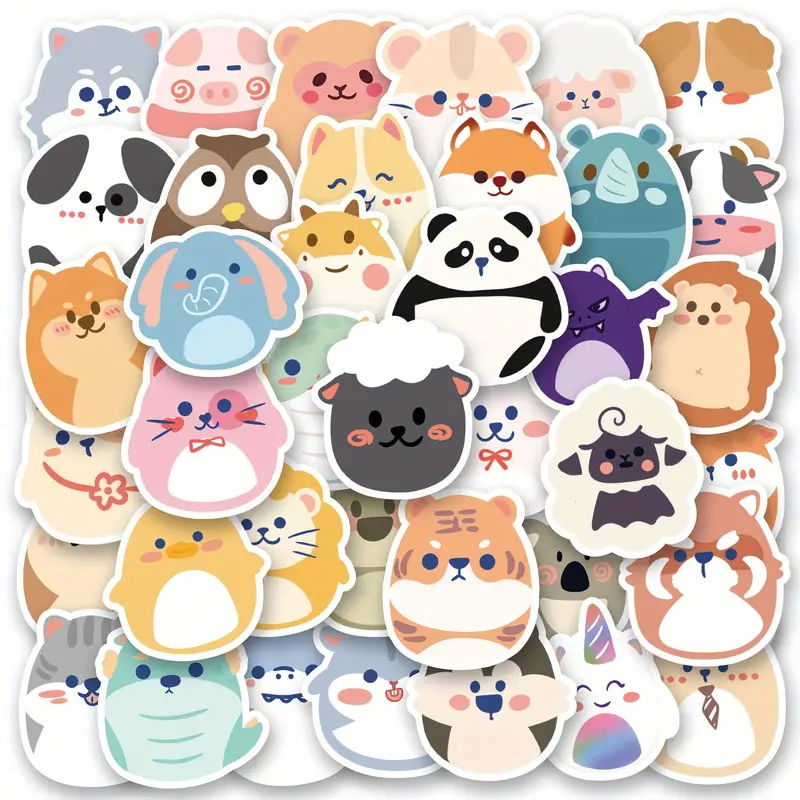 Cute Cartoon Animals Pet Stickers Kawaii Cute Animal - Temu
