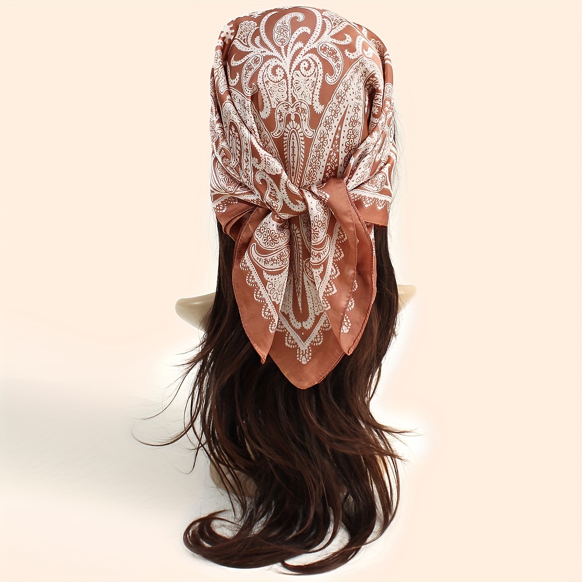 Bag Handle Ribbon Wrap Scarf Print Chunky Strappy Neckline Scarf Package  Imitation Silk Band Fashion Hair Head Band - Temu